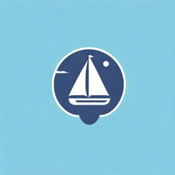 Design a logo featuring a sailing ship on the sea with the text 'Dewa Ruci'. The style should be clean, professional, and capture the adventurous spirit of seafaring.