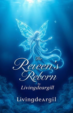 Book cover design for a fantasy novel titled 'The Queen's Reborn' written by Livingdeargirl