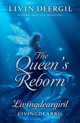 Book cover design for a fantasy novel titled 'The Queen's Reborn' written by Livingdeargirl