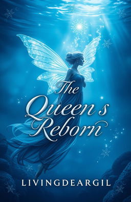 Book cover design for a fantasy novel titled 'The Queen's Reborn' written by Livingdeargirl