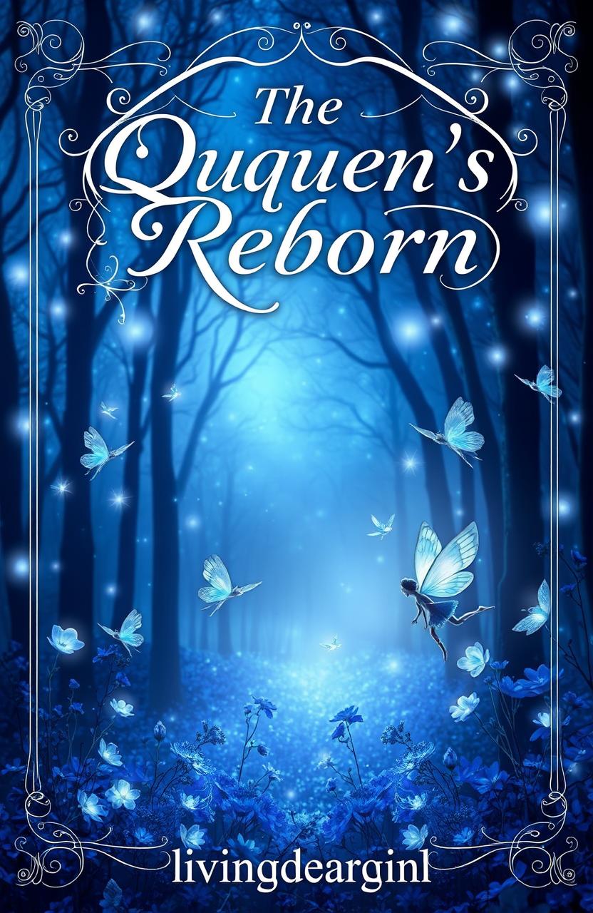 A fantasy novel cover featuring a mystical blue theme