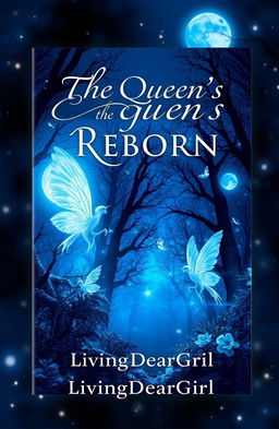 A captivating book cover for a fantasy novel titled "The Queen's Reborn" written by LivingDearGirl