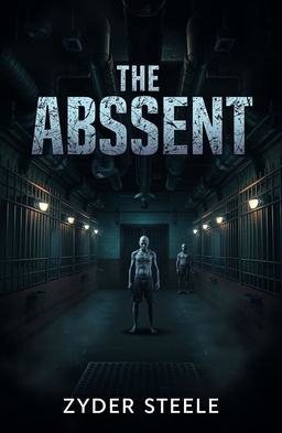 A dark and menacing dystopian Science Fiction ebook cover titled "The Absent" by Zyder Steele