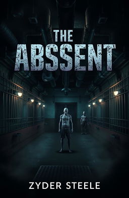 A dark and menacing dystopian Science Fiction ebook cover titled "The Absent" by Zyder Steele