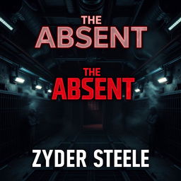 A dark and menacing dystopian Science Fiction ebook cover titled "The Absent" by Zyder Steele