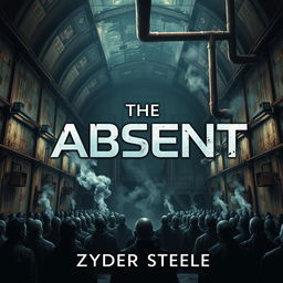 A dark, menacing, dystopian Science Fiction ebook cover titled "The Absent" by Zyder Steele