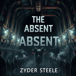 A dark, menacing, dystopian Science Fiction ebook cover titled "The Absent" by Zyder Steele