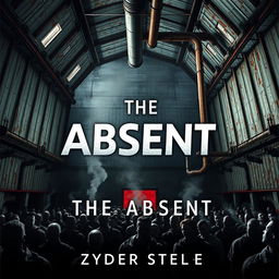 A dark, menacing, dystopian Science Fiction ebook cover titled "The Absent" by Zyder Steele