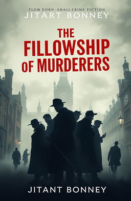 A book cover design for "The Fellowship of Murderers", a coming-of-age crime fiction novel by Jitart Bonney