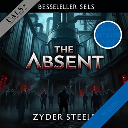 A dark, menacing, and dystopian Science Fiction bestselling ebook cover titled "The Absent" by Zyder Steele