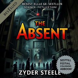 A dark, menacing, and dystopian Science Fiction bestselling ebook cover titled "The Absent" by Zyder Steele