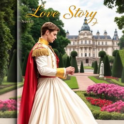 A novel cover for a royal-themed romance titled 'Love Story'