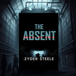 A dark, intriguing, and menacing dystopian Science Fiction ebook cover titled "The Absent" by Zyder Steele