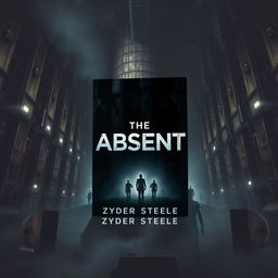 A dark, intriguing, and menacing dystopian Science Fiction ebook cover titled "The Absent" by Zyder Steele