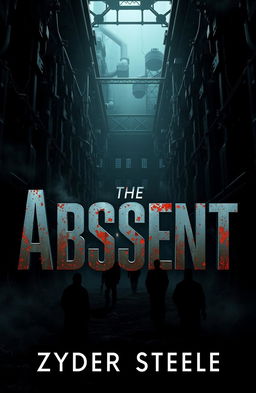 A dark and menacing dystopian science fiction ebook cover for "The Absent" by Zyder Steele