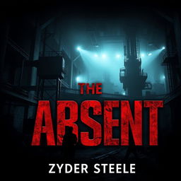 A dark and menacing dystopian science fiction ebook cover for "The Absent" by Zyder Steele