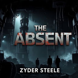 A dark and menacing dystopian science fiction ebook cover for "The Absent" by Zyder Steele