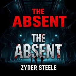 A dark and menacing dystopian science fiction ebook cover for "The Absent" by Zyder Steele