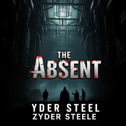 A dark and menacing dystopian science fiction ebook cover for "The Absent" by Zyder Steele