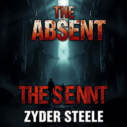 A dark and menacing dystopian science fiction ebook cover for "The Absent" by Zyder Steele