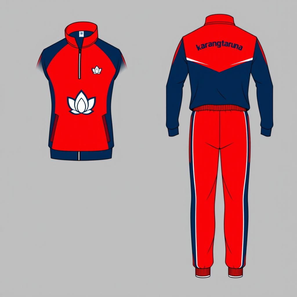 Design a modern and youthful uniform for a local youth organization called "Karangtaruna"