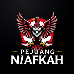 Design a powerful and patriotic logo for "Pejuang Nafkah" featuring a majestic Garuda