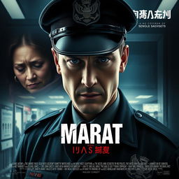 A gripping movie poster depicting Marat, a top graduate from the Academy of the Ministry of Internal Affairs, now a precinct officer in the bustling capital