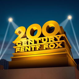 An iconic depiction of the 20th Century Fox logo, portrayed in a classic and timeless style