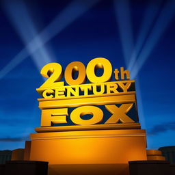 An iconic depiction of the 20th Century Fox logo, portrayed in a classic and timeless style