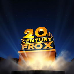 A majestic portrayal of the 20th Century Fox logo, set under a starry night sky