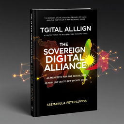 An artistic and innovative book cover design for 'THE SOVEREIGN DIGITAL ALLIANCE: AND THE TRIUMPH OF VALUE