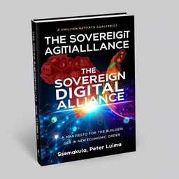 An artistic and innovative book cover design for 'THE SOVEREIGN DIGITAL ALLIANCE: AND THE TRIUMPH OF VALUE