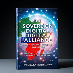 An artistic and innovative book cover design for 'THE SOVEREIGN DIGITAL ALLIANCE: AND THE TRIUMPH OF VALUE