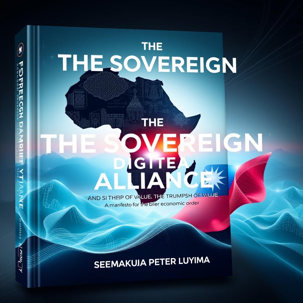 An artistic book cover design for 'THE SOVEREIGN DIGITAL ALLIANCE: AND THE TRIUMPH OF VALUE