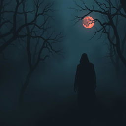 A dark, atmospheric scene conveying fear and mysticism