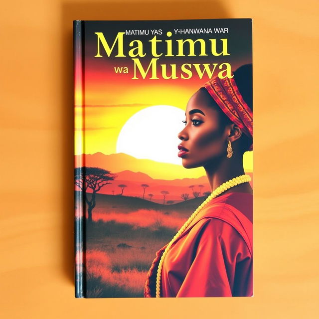 A captivating book cover titled 'Matimu ya Nhanwana wa Mutswa' that features an intriguing blend of culture and mystery