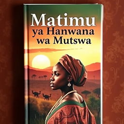 A captivating book cover titled 'Matimu ya Nhanwana wa Mutswa' that features an intriguing blend of culture and mystery