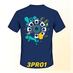 A unique t-shirt design for the "3PRO1" technical audiovisual course