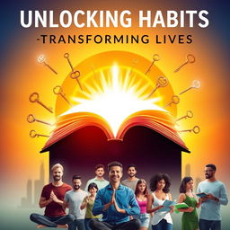 A high-resolution book cover depicting the theme of unlocking habits and transforming lives