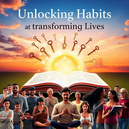 A high-resolution book cover depicting the theme of unlocking habits and transforming lives