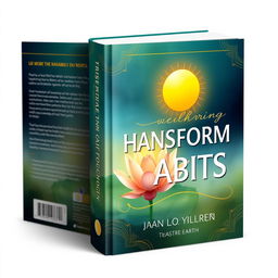 A captivating book cover design in high resolution for a self-help book on transforming habits and lives