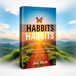 A captivating high-resolution book cover design in banner format for a self-help book focused on transforming habits and lives