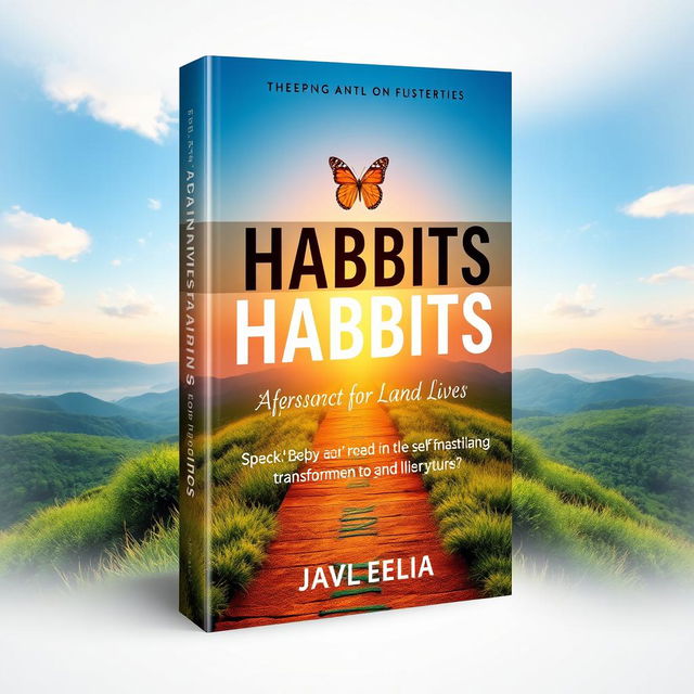 A captivating high-resolution book cover design in banner format for a self-help book focused on transforming habits and lives