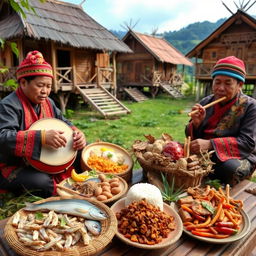 A cultural representation of the Pakpak people, an ethnic group from northern Sumatra, Indonesia