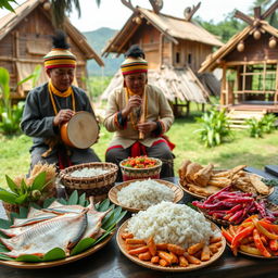 A cultural representation of the Pakpak people, an ethnic group from northern Sumatra, Indonesia