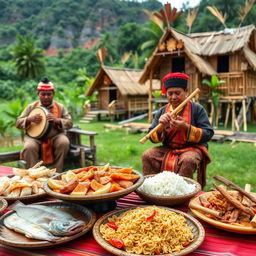 A cultural representation of the Pakpak people, an ethnic group from northern Sumatra, Indonesia