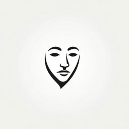 Generate a modern, simple, and abstract logo using artistic interpretations of a human face. It should evoke a sense of creativity and elegance.