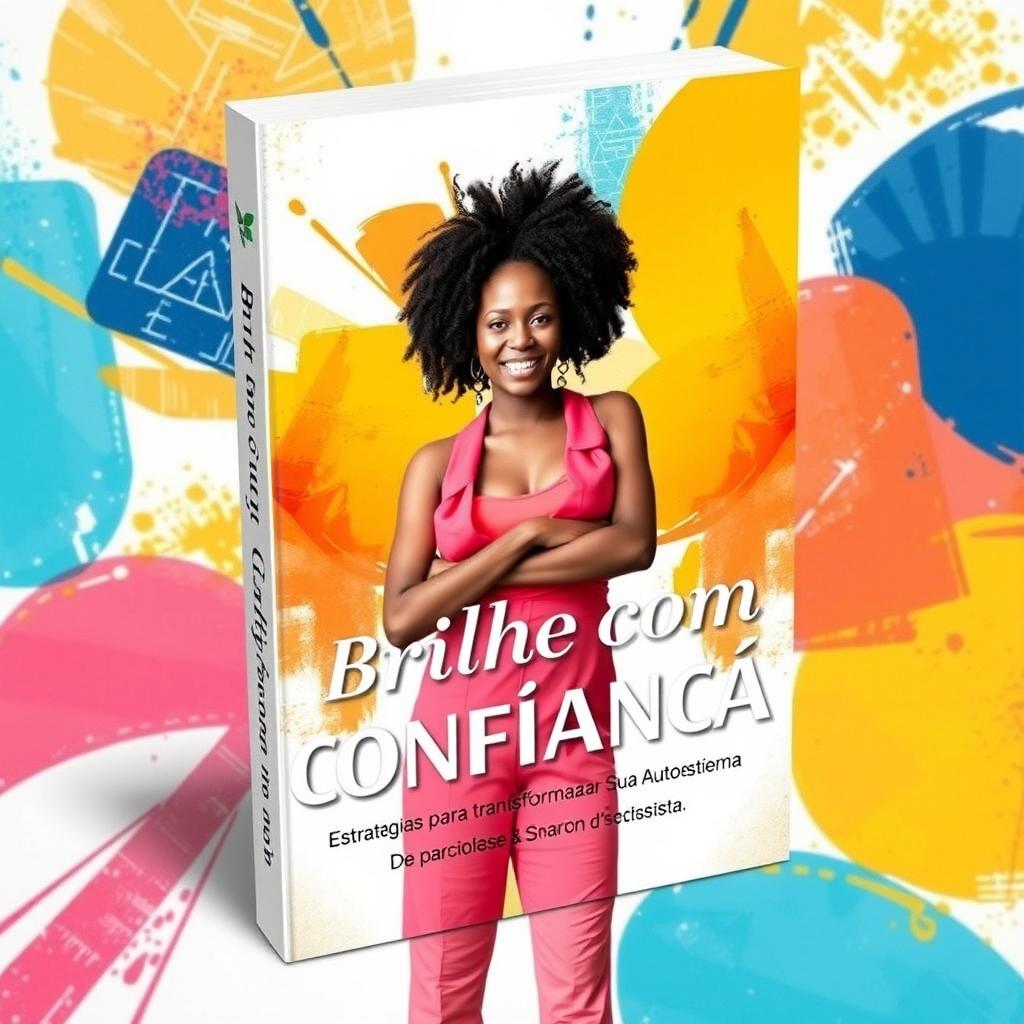 A captivating ebook cover design titled "Brilhe com Confiança: Estratégias para Transformar Sua Autoestima