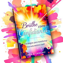 An inspiring ebook cover design titled "Brilhe com Confiança: Estratégias para Transformar Sua Autoestima