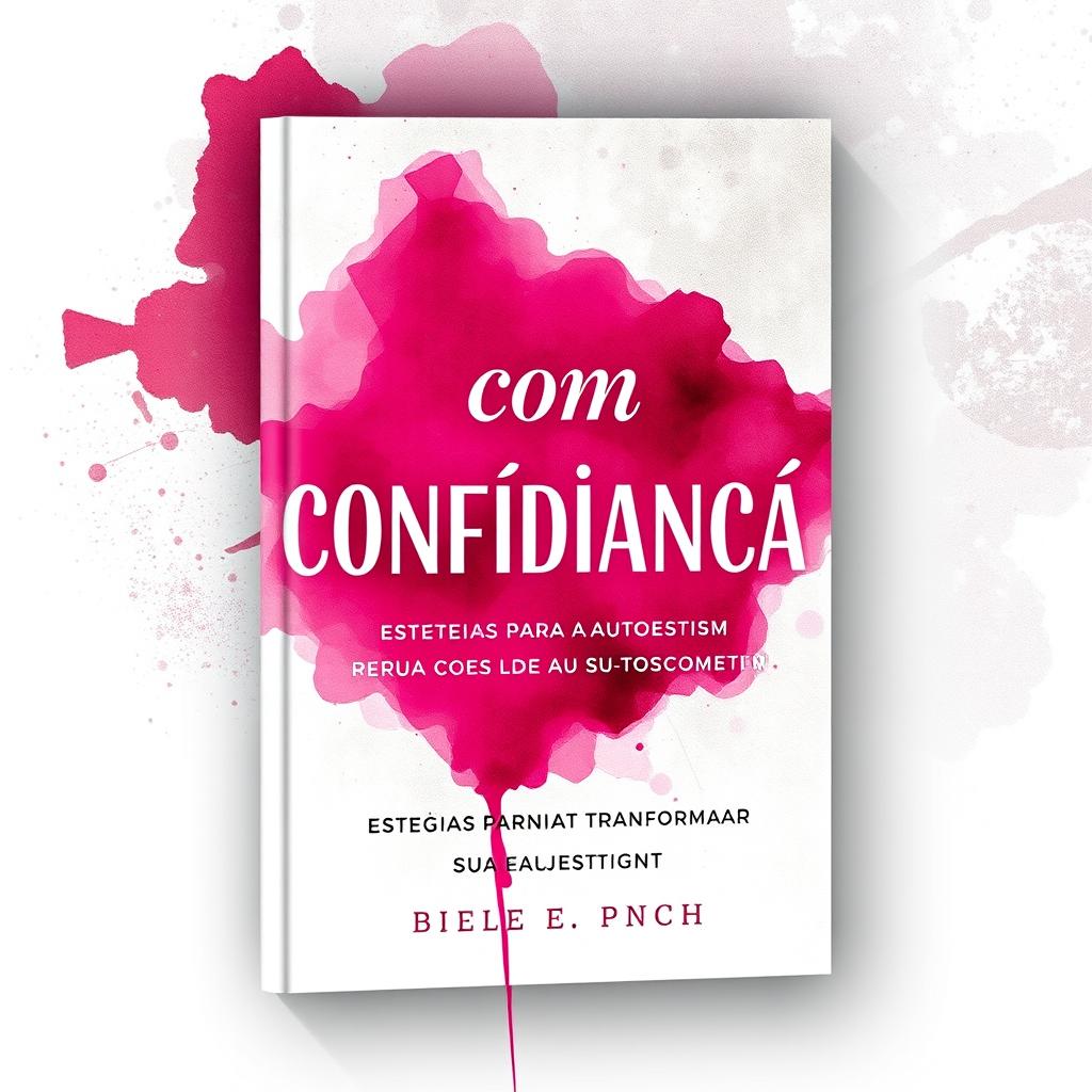 An inspiring yet somber ebook cover design titled "Brilhe com Confiança: Estratégias para Transformar Sua Autoestima